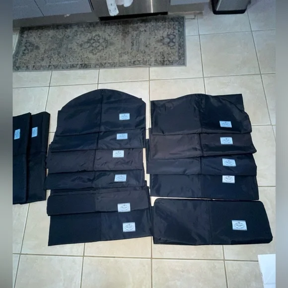 Authentic Prada Garment Bag Dark Navy Nylon Full Zip 25x 60 New/USED Lot 13
